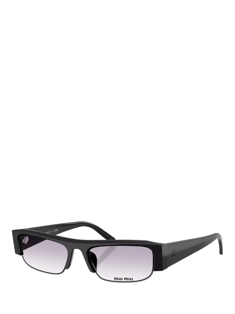 Miu Miu rectangular sunglasses black grey gradient 51mm (British brand)