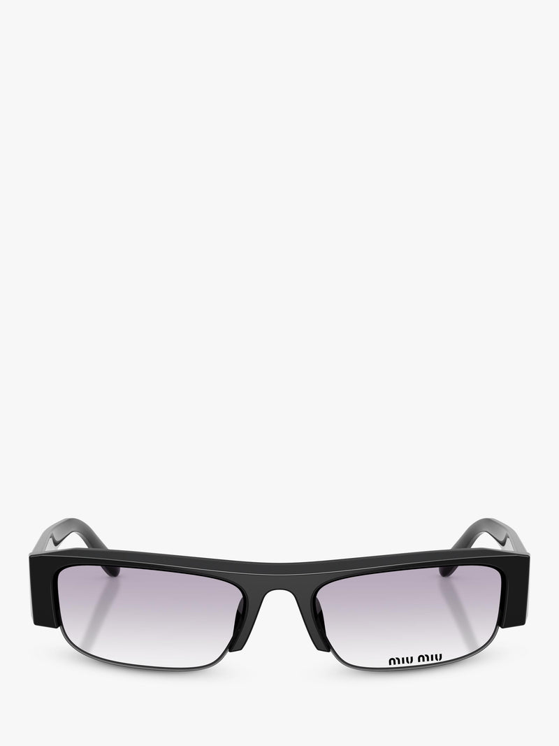 Miu Miu rectangular sunglasses black grey gradient 51mm (British brand)