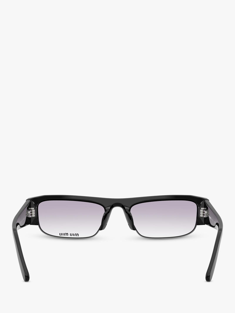 Miu Miu rectangular sunglasses black grey gradient 51mm (British brand)