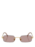 Miu Miu rectangular sunglasses gold/brown 52mm lens, UK version