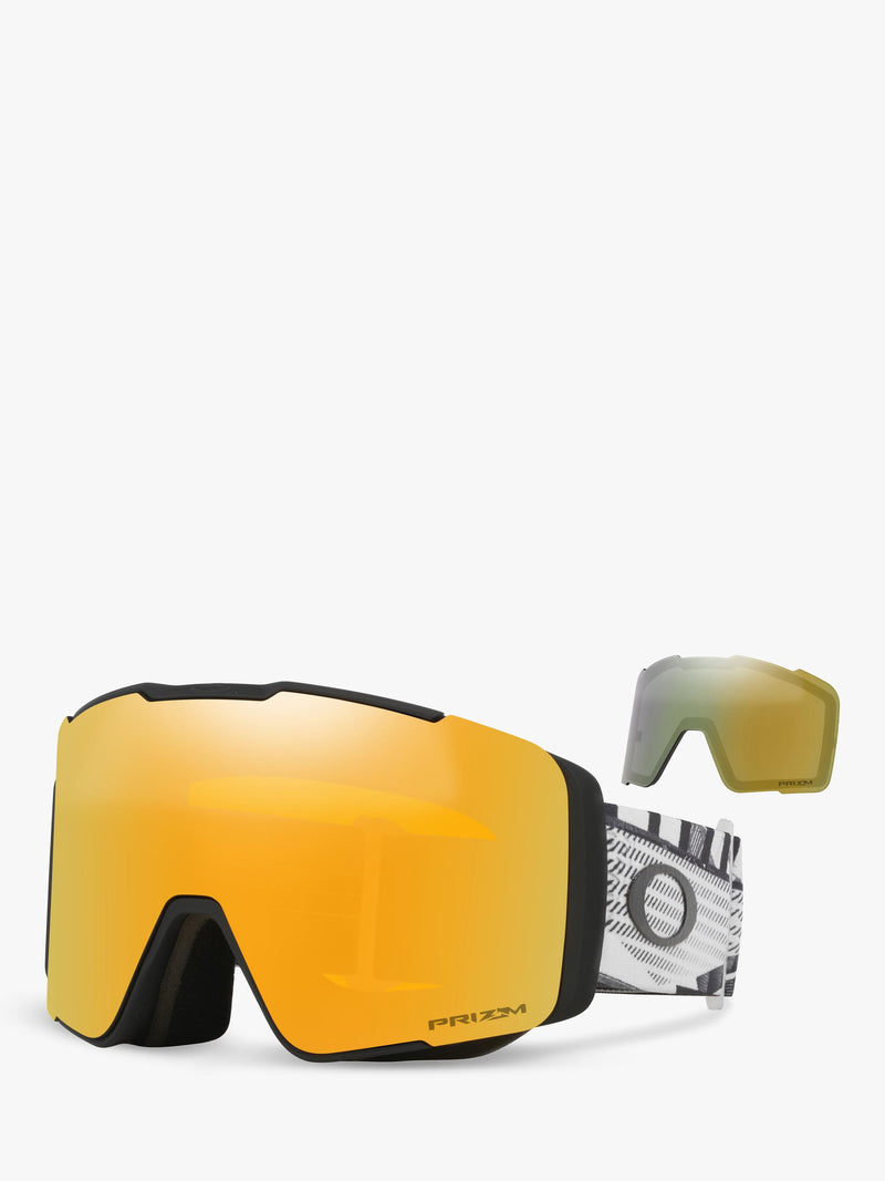 Oakley irregular sunglasses black gold mirrored 55mm, imported from the UK