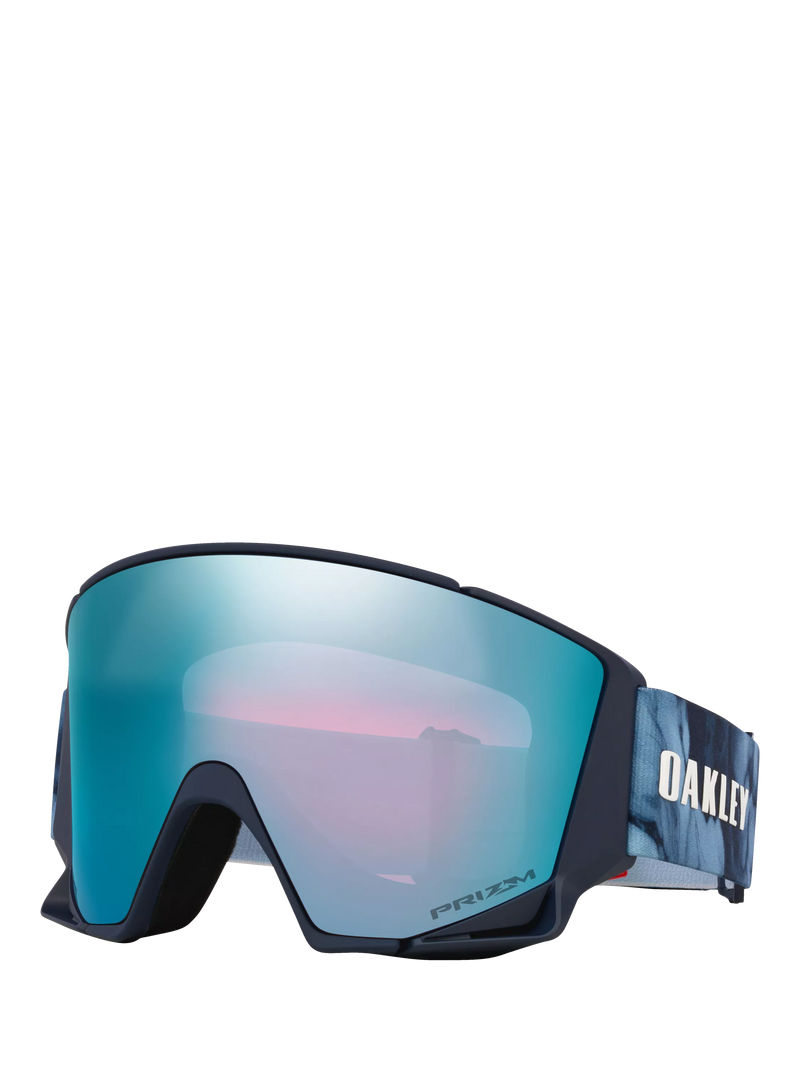 Oakley blue matte irregular sunglasses with mirrored lenses, imported from the UK