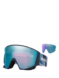 Oakley blue matte irregular sunglasses with mirrored lenses, imported from the UK