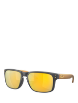 John Lewis Oakley OO910 Men's Polarised Square Sunglasses, Matte Carbon/Yellow- Buy online at McGrocer