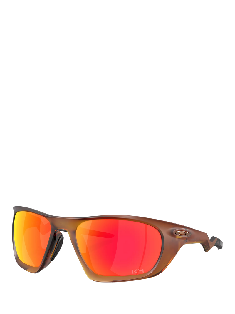Oakley rectangular sunglasses, matte dark amber/mirror orange, imported from the UK