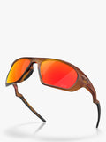 Oakley rectangular sunglasses, matte dark amber/mirror orange, imported from the UK