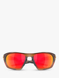 Oakley rectangular sunglasses, matte dark amber/mirror orange, imported from the UK