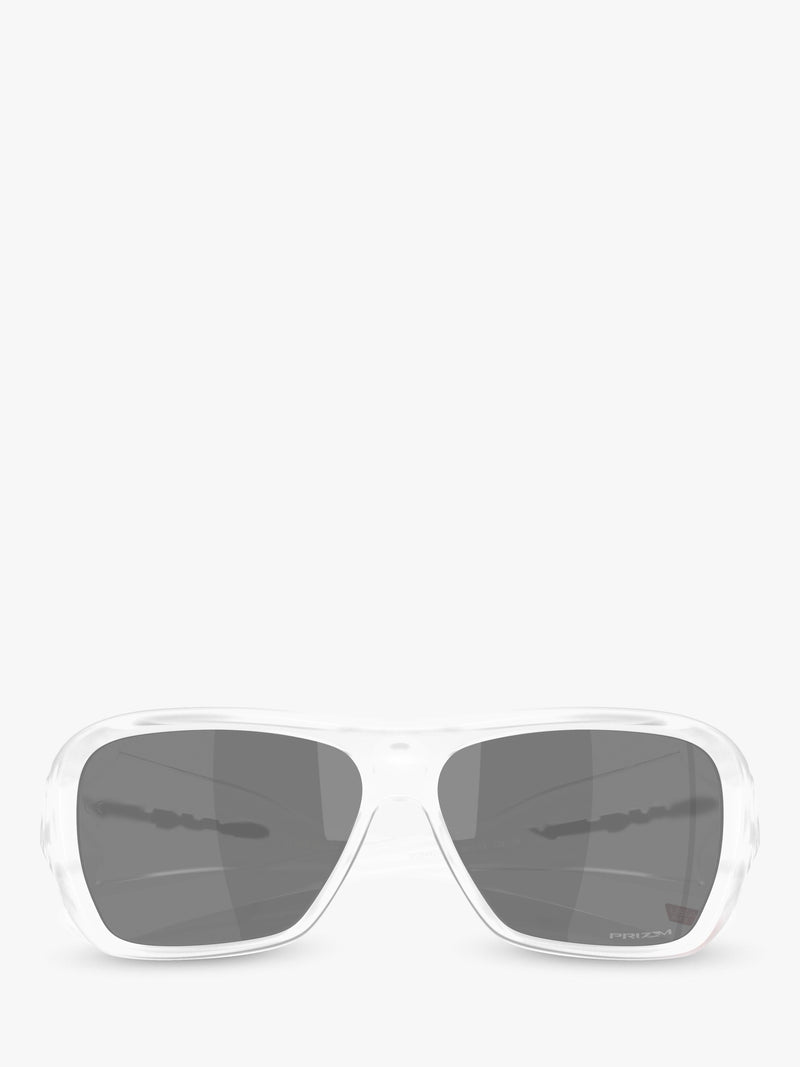 Oakley OO9492 rectangular sunglasses matte clear grey lenses, UK version