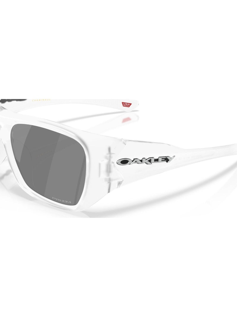 Oakley OO9492 rectangular sunglasses matte clear grey lenses, UK version