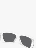 Oakley OO9492 rectangular sunglasses matte clear grey lenses, UK version
