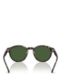 Ralph Lauren round sunglasses in shiny dark Havana green (British brand)