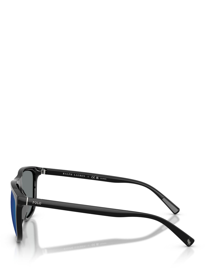 Ralph Lauren polarised pillow sunglasses black mirror blue - British product