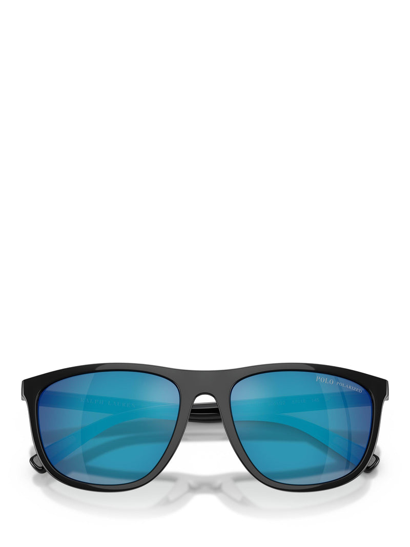 Ralph Lauren polarised pillow sunglasses black mirror blue - British product