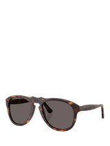 John Lewis Persol PO0649 Unisex Aviator Sunglasses, Havana/Grey- Buy online at McGrocer