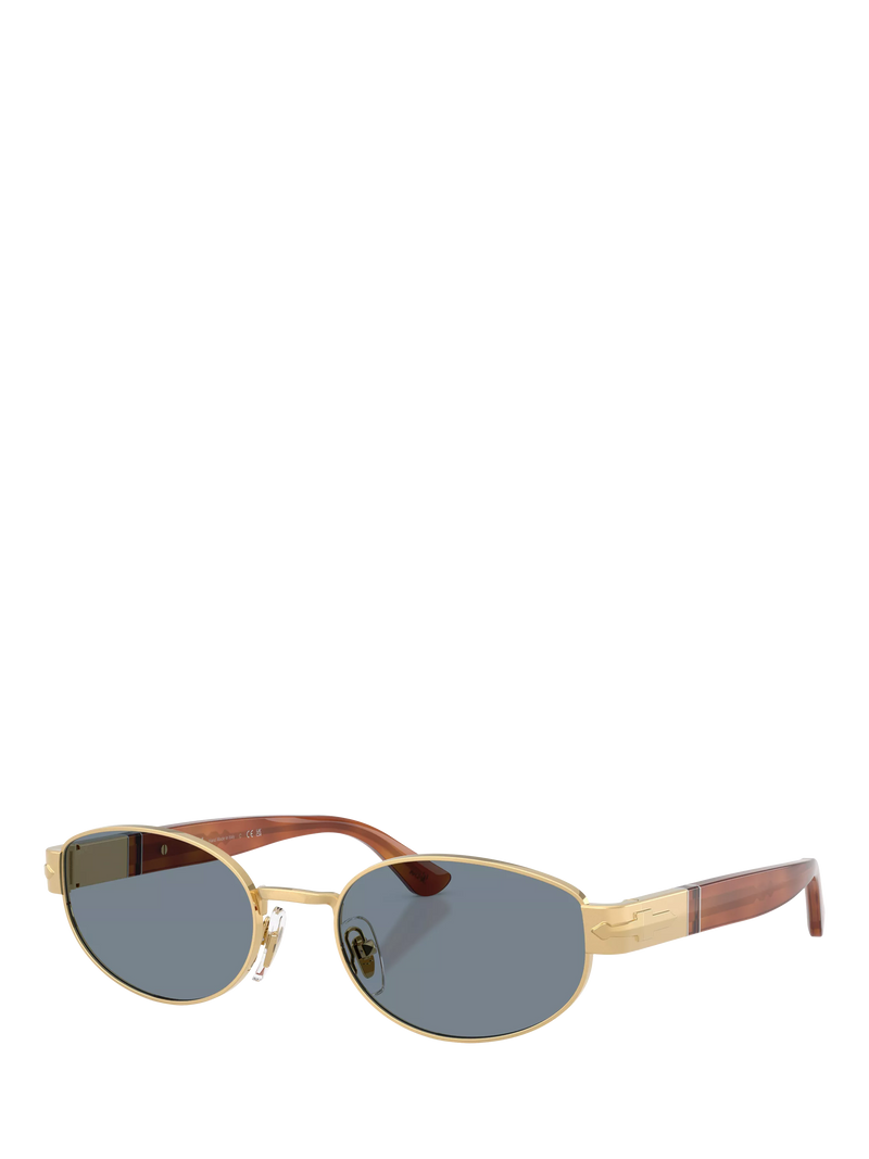 Persol PO1024 oval sunglasses gold blue, imported from the UK