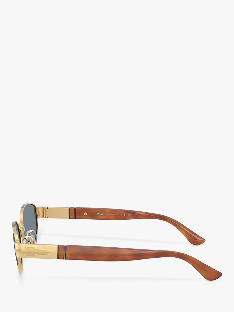 Persol PO1024 oval sunglasses gold blue, imported from the UK