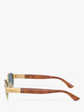 Persol PO1024 oval sunglasses gold blue, imported from the UK