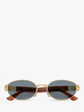 Persol PO1024 oval sunglasses gold blue, imported from the UK