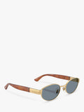 Persol PO1024 oval sunglasses gold blue, imported from the UK