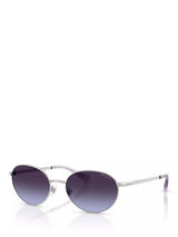 John Lewis Ralph Lauren 0RA4148 Oval Sunglasses Shiny Silver/Grey Gradient- Buy online at McGrocer