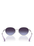 Ralph Lauren oval sunglasses shiny silver grey gradient 55mm, imported from the UK