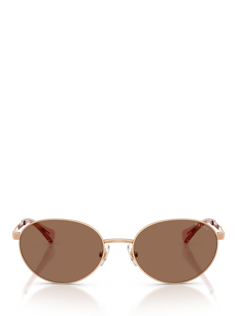 Ralph Lauren oval sunglasses rose gold brown 55mm British brand