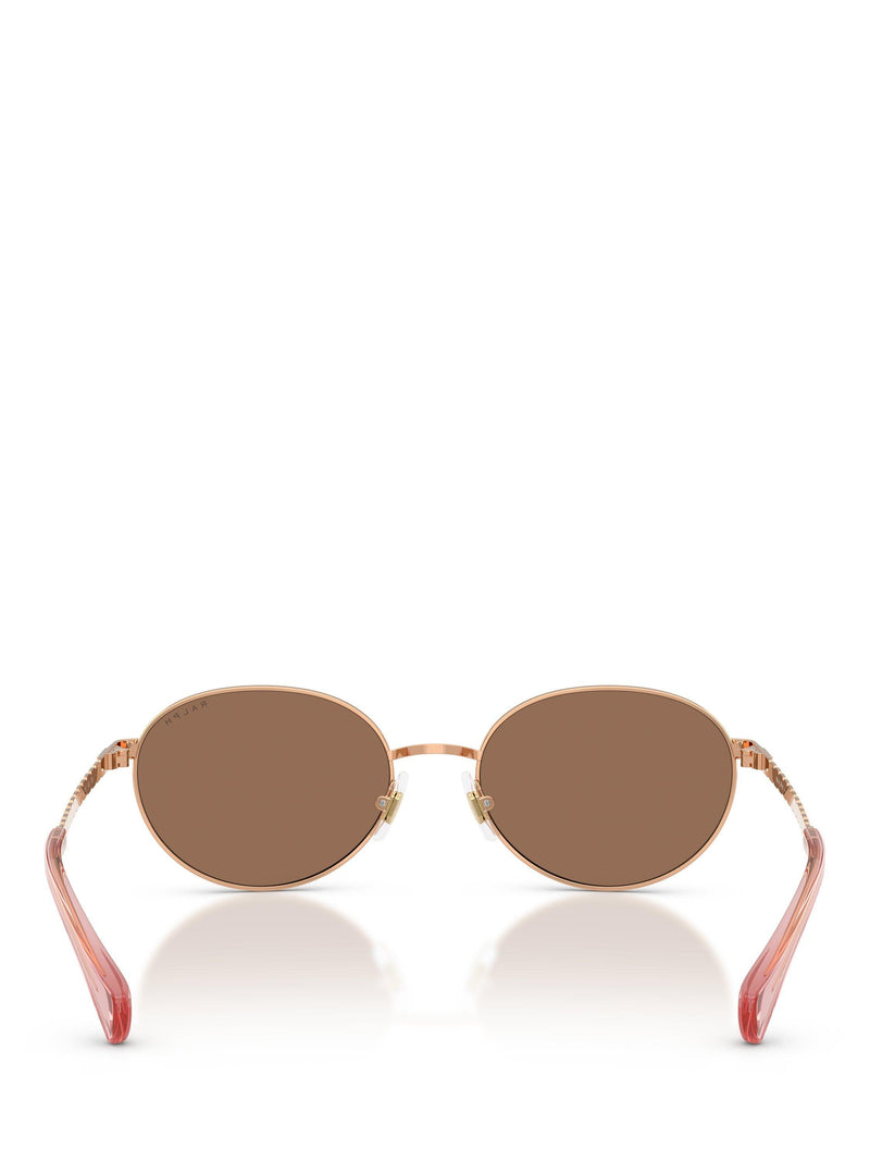 Ralph Lauren oval sunglasses rose gold brown 55mm British brand