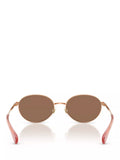 Ralph Lauren oval sunglasses rose gold brown 55mm British brand