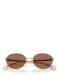 Ralph Lauren oval sunglasses rose gold brown 55mm British brand