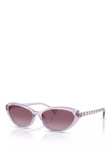 John Lewis Ralph Lauren RA5338 Women's Butterfly Sunglasses, Transparent Violet Gradient- Buy online at McGrocer
