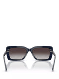 Ralph Lauren rectangular sunglasses with blue frame and brown gradient lenses, UK version