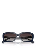 Ralph Lauren rectangular sunglasses with blue frame and brown gradient lenses, UK version