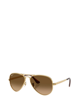 John Lewis Ray-Ban RB3925 Unisex Polarised Aviator Sunglasses, Gold/Brown Gradient 58mm- Buy online at McGrocer