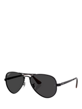 John Lewis Ray-Ban Unisex Aviator Polarised Sunglasses, Black- Buy online at McGrocer