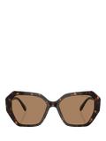 Swarovski women's irregular sunglasses Dark Havana, imported from the UK