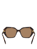 Swarovski women's irregular sunglasses Dark Havana, imported from the UK