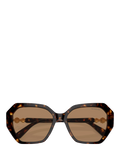 Swarovski women's irregular sunglasses Dark Havana, imported from the UK