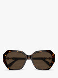 Swarovski women's irregular sunglasses Dark Havana, imported from the UK