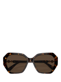 Swarovski women's irregular sunglasses Dark Havana, imported from the UK