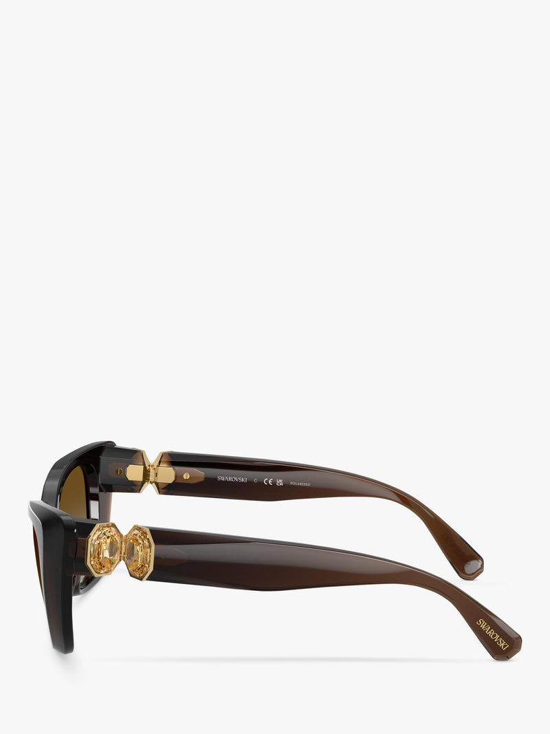 Swarovski cat eye sunglasses transparent brown, imported from the UK