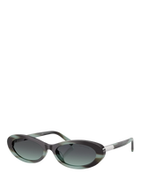 John Lewis Tiffany & Co Women's Oval Sunglasses Black/Blue- Buy online at McGrocer