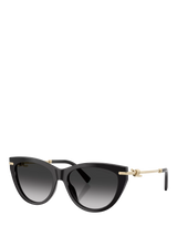 John Lewis Tiffany & Co TF4253 Women's Cat's Eye Sunglasses Black/Grey Gradient- Buy online at McGrocer