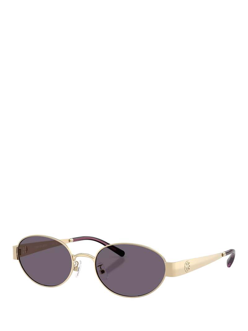 Tory Burch oval sunglasses light gold/violet 54mm, imported from the UK