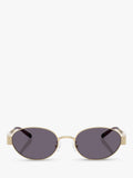 Tory Burch oval sunglasses light gold/violet 54mm, imported from the UK