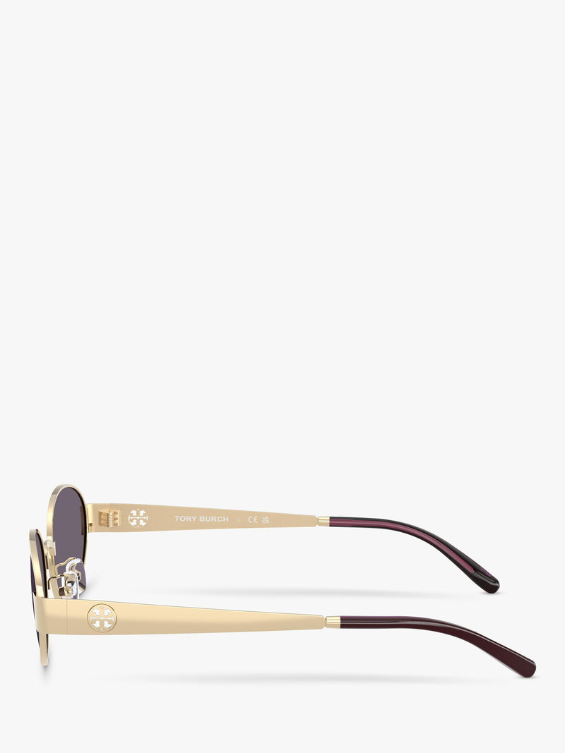 Tory Burch oval sunglasses light gold/violet 54mm, imported from the UK