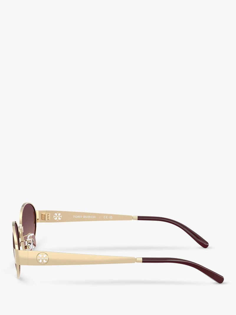 Tory Burch oval sunglasses light gold pink (British brand)