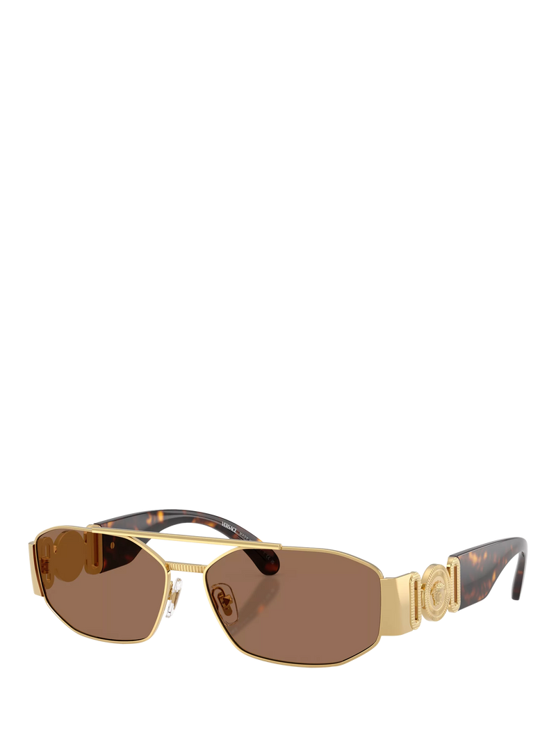 Versace irregular sunglasses gold brown, imported from the UK