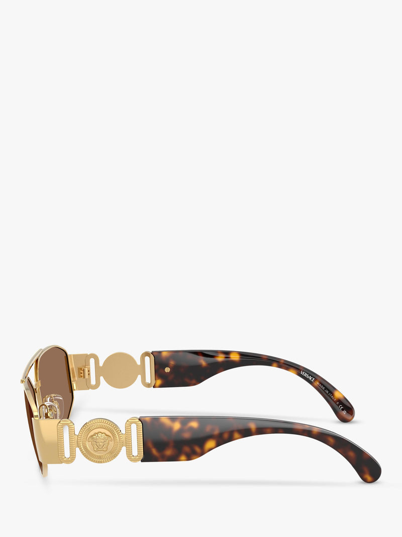 Versace irregular sunglasses gold brown, imported from the UK