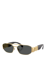 John Lewis Versace VE22871 Men's Irregular Sunglasses, Gold/Grey- Buy online at McGrocer