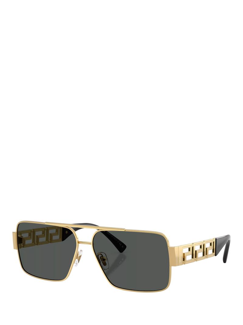 Versace rectangular sunglasses gold and grey, imported from the UK